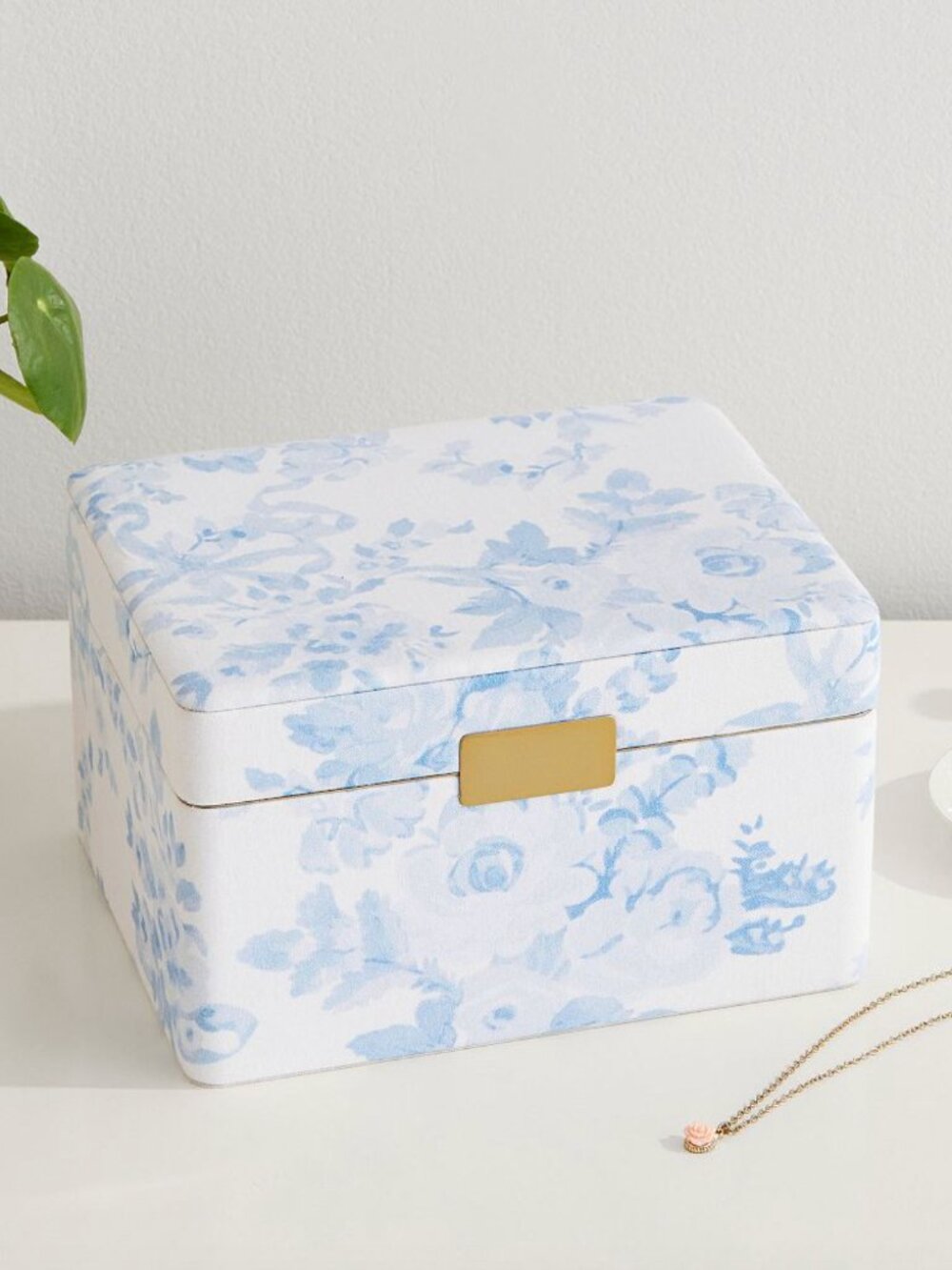 LoveShackFancy x Pottery Barn Teen RARE Jewelry Box in Blue Damask
